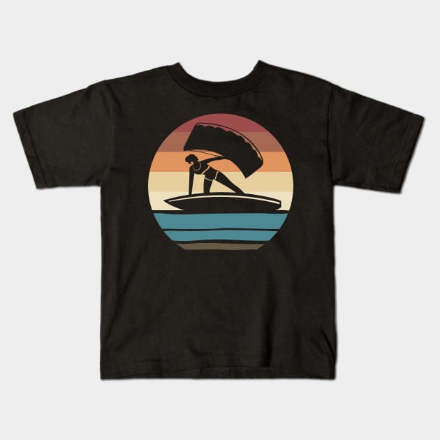 Kitesurfing Girl Kids T-Shirt by MasliankaStepan